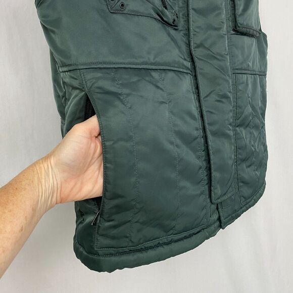VINTAGE Y2K Tommy Hilfiger Jacket Vest Mens XL Nylon Quilted Spellout Hiking - Picture 4 of 12